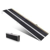 VEVOR Portable Non-Slip Aluminum Folding Wheelchair Ramp, 10 ft 800 lbs Capacity - Scratch on Grip Tape