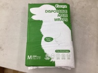 COCOYO Disposable Male Dog Wraps, Medium Size, 84 Count, Super Absorbent, Breathable, Wetness Indicator