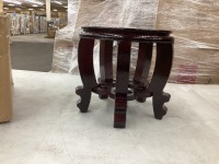 YARNOW Wooden Carved Vase Stands: Wooden Planter Stand Stool New Oriental Style Plant Stand Holder Indoor Fishbowl &nbsp;stand for Vase Display Brown
