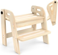 Toddler Step Stool Wooden 2-step stool for kids