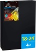 Phoenix Black Cotton Stretched Canvas, 18" x 24", 4pc - NEW