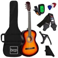 Beginner Acoustic Guitar Set w/ Case, Strap, Extra Strings - 38in