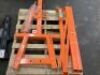 Lot of (2) 2 Ton Shop Cranes - Black Missing 4 Wheels, Orange Missing All Hardware & Wheels&nbsp; - 2