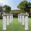 47" Tall Carved PVC Pillars with LED Lights, 8 pc&nbsp;