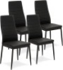 Modern High Back Faux Leather Dining Chairs w/Metal Frame, Set of 4&nbsp;&nbsp;