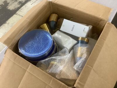 Box of Plastic Plates, Cups, Plasticware, Napkins