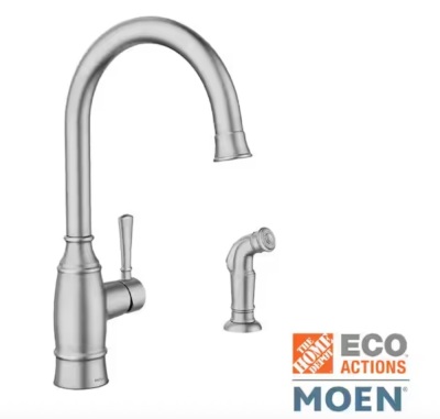 Moen Noell Single-Handle Standard Kitchen Faucet with Side Sprayer in Spot Resist Stainless