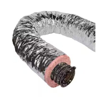 Master Flow 6 in. x 25 ft. Insulated Flexible Duct R6 Silver Jacket