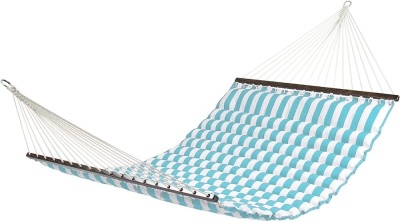 Plush Quilted Double Hammock w/ Spreader Bars  