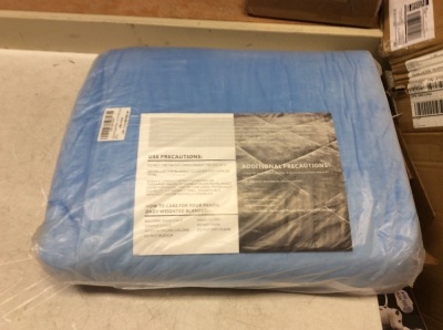 Blue/Green Weighted Blanket, 15 lb 