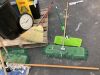 Lot of Trash Cans, Brooms, Wet Floor Sign, Clock, Dustpans  - 4