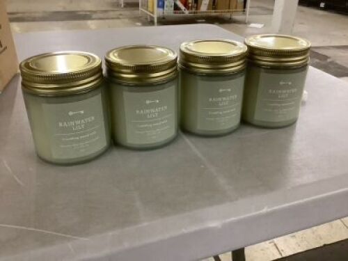 Case of (4) Crackling Wood Wick Candle, Rainwater Lily, 8oz&nbsp;&nbsp;