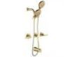 AIMADI&nbsp;Triple Handle 5-Spray Wall Mount Tub and Shower Faucet 1.8 GPM 2-in-1 Shower Faucet Set in Brushed Gold