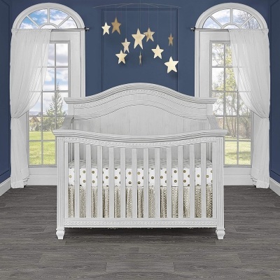 Evolur Madison 5 in 1 Curved Top Convertible Crib, Antique Grey Mist. Appears New
