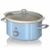 Swan&nbsp;Retro Style 3.7 qt. Slow Cooker in Blue. Appears New