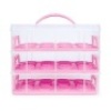 3-Tier Cake and Cupcake Holder Carrier Container Tray w/Detachable Tiers