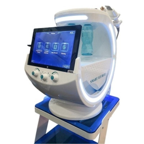 Smart Ice Blue Skin Diagnosis System Facial Massager Water & Air Cooling