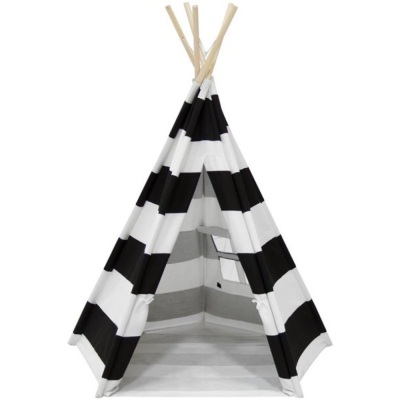 Kids 6ft Pentagon Shaped Cotton Canvas Play Tent w/ Carrying Bag