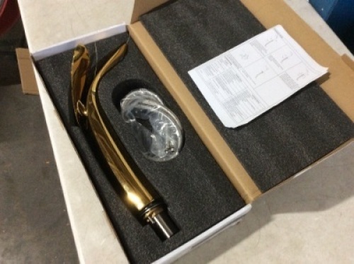 Wovier Brushed Gold Single Handle Bathroom Faucet with Supply Hose