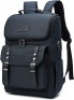 YALUNDISI Vintage Backpack Travel Laptop Backpack with usb Charging Port for Women & Men College Backpack Fits 15.6 Inch Laptop Blue