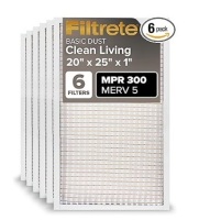 Filtrete 20x25x1 AC Furnace Air Filter, 6-Pack