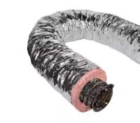 Master Flow&nbsp;6 in. x 25 ft. Insulated Flexible Duct R6 Silver Jacket