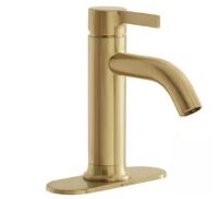 Glacier Bay&nbsp;Ryden Single Hole Single-Handle Bathroom Faucet in Brushed Gold