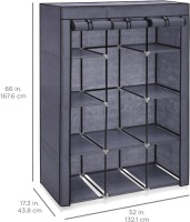 10-Shelf Portable Fabric Closet Wardrobe