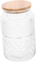 IMIKEYA Airtight Containers 2000ml Bamboo Lid Cereal Storage Canister for Kitchen