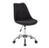 Techni Sport Black Armless Task Chair with Buttons