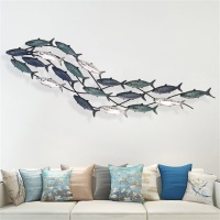 Coastal Metal Fish Wall Decor