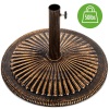50lb Round Heavy-Duty Cast Iron Rustic Patio Umbrella Base Stand