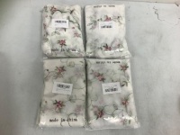 Lot of (4)&nbsp;Embroidered Vine and Flower Pastoral Window Valance, Appears New, Sold As-is