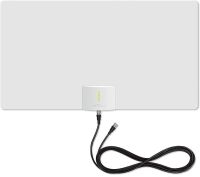 Mohu Leaf Supreme Pro Paper-Thin Indoor TV Antenna, Amplified, UHF VHF, 65-Mile Range, Multi-Directional &ndash; w/ 12 ft. Cable, Signal Indicator