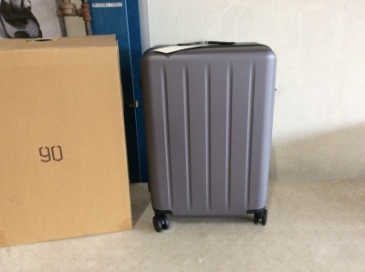 NINETYGO 24" Grey Hardside Carry On Luggage with Spinner Wheels
