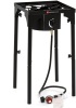 100,000 BTU Portable Propane Gas Single Burner Cooker Stove w/ Removable Legs 