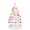 15in Pre-Lit Hand-Painted Ceramic Tabletop Christmas Tree w/ 64 Lights 