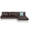 3-Piece Modular Modern Furniture Set w/ Double & Single Futons, Footstool&nbsp;