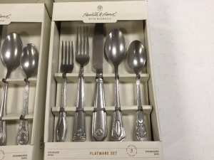 Lot of (4) New Service for One Flatware Sets by Hearth & Hand with Magnolia