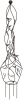 39-inch Garden Obelisk Metal Trellis w/Branches, Birds, Spiked Support Legs for Lawn, Garden, Backyard and Climbing Plants