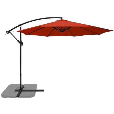 10ft Offset Hanging Outdoor Market Patio Umbrella w/Easy Tilt Adjustment