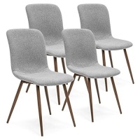 Set of 4 Mid-Century Modern Dining Room Chairs w/Fabric Upholstery