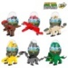 Lot of (2)&nbsp;12-Piece 6-in-1 Kids Educational Toy Dinosaur Eggs Building Bricks Set w/ Velociraptor, Triceratops&nbsp;