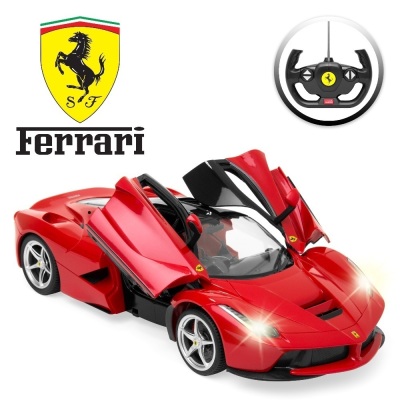 27MHz 1/14 Scale Kids Licensed Ferrari Model Remote Control Toy Car w/ 5.1 MPH Max Speed 