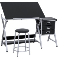 Adjustable Drafting Table Set w/ Stool Chair&nbsp;