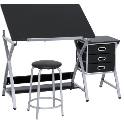 Adjustable Drafting Table Set w/ Stool Chair&nbsp;