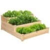 Wooden Raised Vegetable Garden Bed 3 Tier Elevated Planter Kit Outdoor Gardening