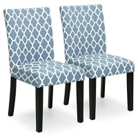 Mid-Century Modern Fabric Parson Dining Chairs, Set of 2&nbsp;&nbsp;