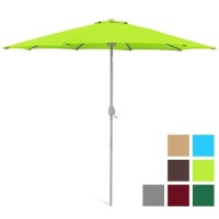 9ft Outdoor Market Patio Umbrella w/ Crank Tilt, Wind Vent, 1.5in Diameter Pole