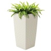 11x11-inch Self-Watering Mobile Wicker Design Planter for Indoor Outdoor